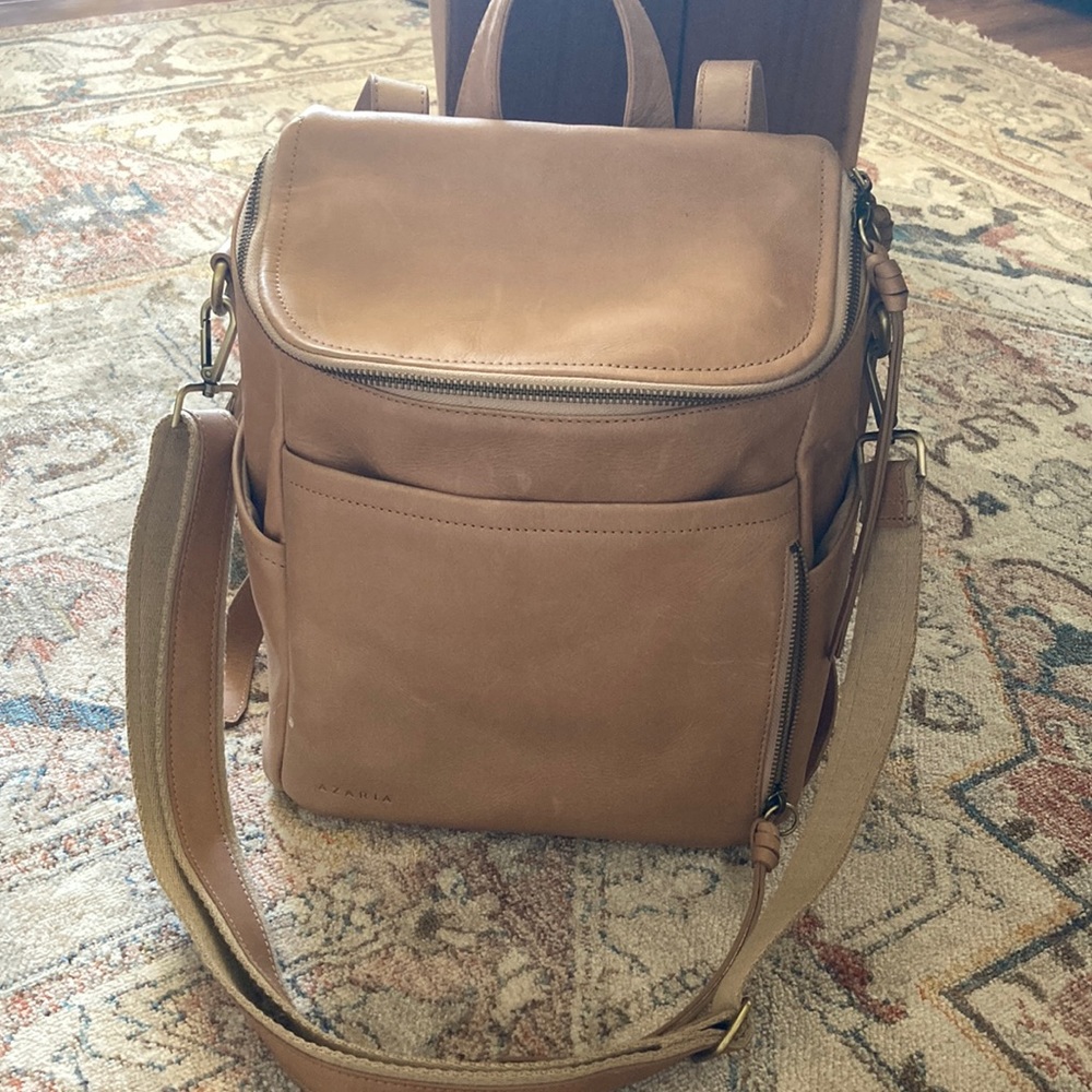 Azaria Leather Luxe Mini Diaper Bag